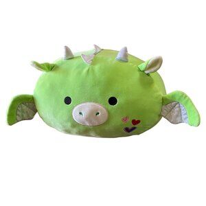 Squishmallows Desmund the Dragon Valentine Plush 12" Stackable Green Love Friend